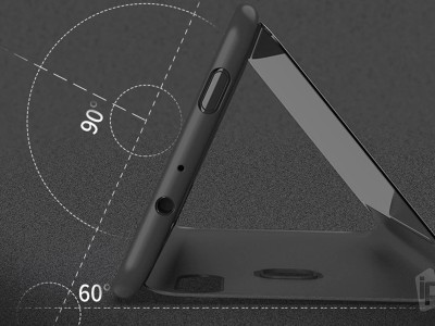 Mirror Standing Cover (ierne) - Zrkadlov puzdro pre Huawei P30 **AKCIA!!