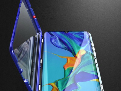 Magnetic Shield 360� Metallic Black (�ierny) - Magnetick� kryt s obojstrann�m sklom na Huawei P30 Pro