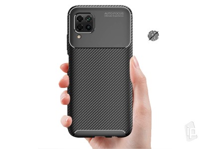 Carbon Fiber Black (ierny) - Ochrann kryt (obal) pre Huawei P40 Lite