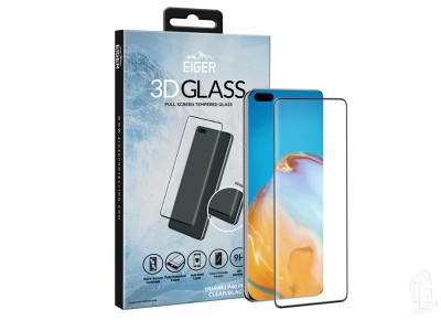 EIGER 3D Glass Full Screen (ierne) - Temperovan ochrann sklo na cel displej pre Huawei P40 Pro