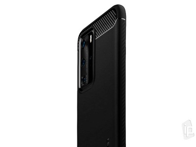 Spigen Rugged Armor (�ierny) - Ochrann� kryt (obal) na Huawei P40 Pro