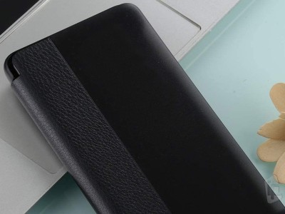 Real Leather Smart puzdro s funkciou Sleep / Wake pre Huawei P40 (�ierne) **AKCIA!!