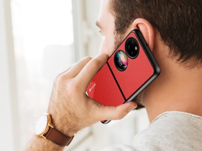 Dux Ducis Fino Series � Ochrann� kryt pre Huawei P50 Pocket (�erven�)