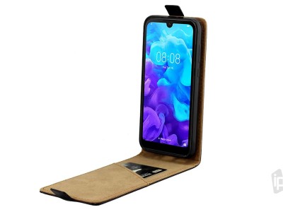 Exclusive Smart Flip - Puzdro pre Huawei Y5 2019 (ierne)