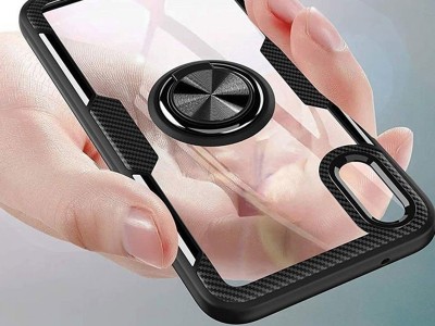 Carbon Ring Defender (�ierny) - Odoln� kryt (obal) na Huawei Y5 2019 **AKCIA!!