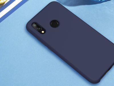 Silk Touch Cover (modr) - Ochrann kryt (obal) na Huawei P20 Lite