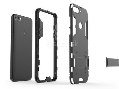 Armor Stand Defender Silver (strieborn�) - odoln� ochrann� kryt (obal) na Huawei Y7 Prime 2018 **AKCIA!!