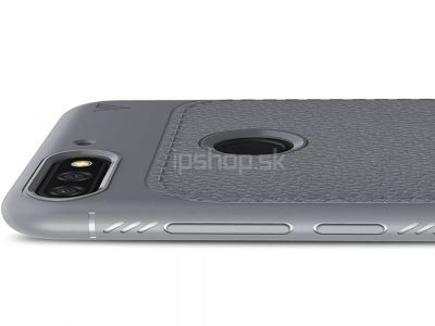 IVSO Leather Armor Grey (�ed�) - luxusn� ochrann� kryt (obal) na Huawei Y7 Prime 2018 (Honor 7C) **AKCIA!!