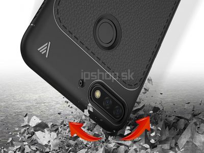IVSO Leather Armor Grey (�ed�) - luxusn� ochrann� kryt (obal) na Huawei Y7 Prime 2018 (Honor 7C) **AKCIA!!
