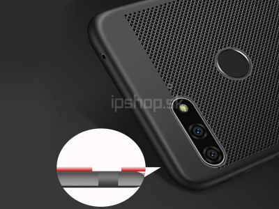 Bumpy Mesh Gold (zlat�) - plastov� ochrann� kryt (obal) na Huawei Y7 Prime 2018 **AKCIA!!