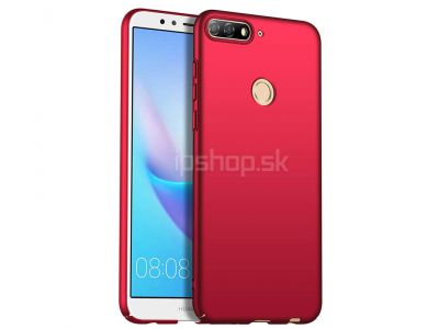 Slim Line Elitte Red (červený) - plastový ochranný kryt (obal) na Huawei Y7 Prime 2018 **VÝPREDAJ!!