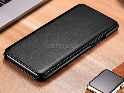 Elegance Book Black - luxusn koen puzdro z pravej koe pre Samsung Galaxy S9 Plus - ierne