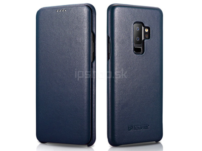 Elegance Book Blue - luxusn koen puzdro z pravej koe pre Samsung Galaxy S9 Plus - modr **VPREDAJ!!