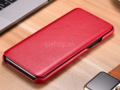 Elegance Book Red - luxusn koen puzdro z pravej koe pre Samsung Galaxy S9 Plus - erven