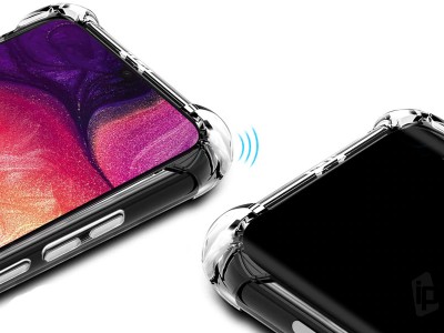 Shock Absorber Clear (ry) - Odoln kryt (obal) na Samsung Galaxy A70 + ochrann flia