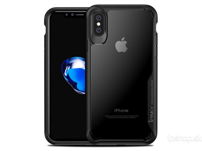 Ochrann kryt (obal) iPAKY Hybrid Trasparent Black na Apple iPhone X / XS