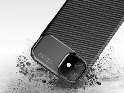Carbon Fiber Black (ern) - Ochrann kryt (obal) pro Apple iPhone 11