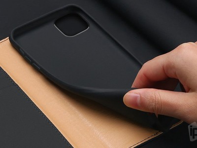 Koen Wish Leather puzdro (ierne) pre Apple iPhone 11
