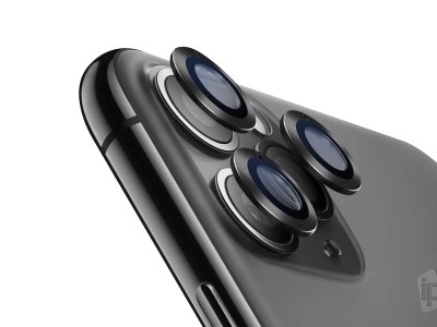 Camera Protection Rings (ierne) - 3x ochrann oovky na zadn kamery pre Apple iPhone 11 Pro / Pro Max **AKCIA!!