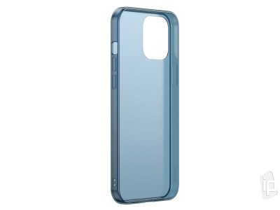 Baseus Frosted Glass � Ochrann� kryt pre iPhone 12 mini (modr�)