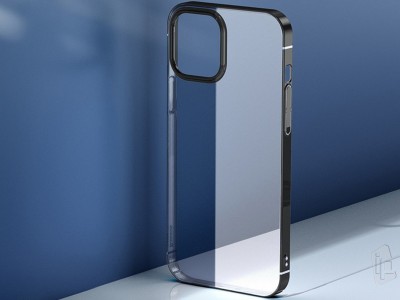 Baseus Glitter Protective Case  Ochrann kryt s tvrdenm sklom pre iPhone 12 mini (ierny)