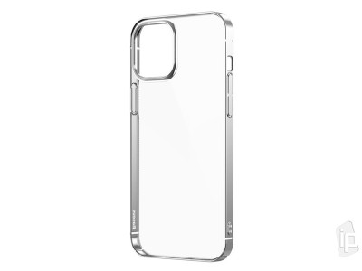 Baseus Glitter Protective Case  Ochrann kryt s tvrdenm sklom pre iPhone 12 mini (strieborn)
