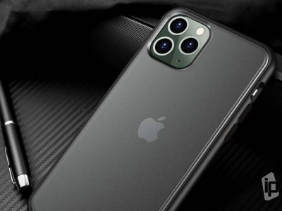 Slim Matte Shield Black (priesvitn, ed) - Ochrann kryt (obal) pre iPhone 12 Pro Max