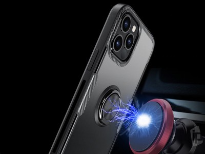 Carbon Ring Defender (�ierny) - Odoln� kryt (obal) na Apple iPhone 12 mini