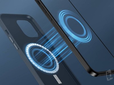 Baseus Magnetic Leather Case  Ochrann kryt pro iPhone 12 mini (ern)