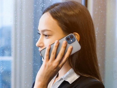 Fino Nylon Shield (�ierny) - Ochrann� kryt (obal) pre Apple iPhone 12 Mini