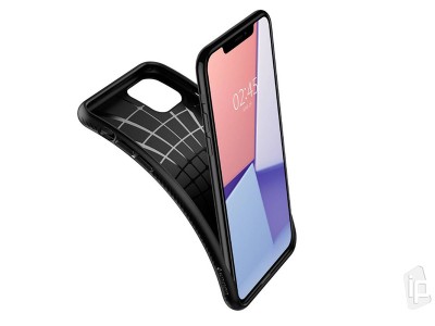 Spigen Liquid Air (�ierny) - Luxusn� ochrann� kryt (obal) na Apple iPhone 12 mini