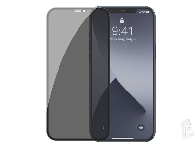 Baseus Anti Peeping Curved – 2x Ochranné sklo pre Apple iPhone 12 / 12 Pro s ochranou proti sledovaniu