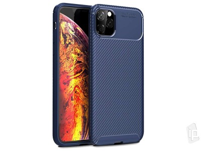 Carbon Fiber Blue (modr) - Ochrann kryt (obal) pre iPhone 12 / iPhone 12 Pro