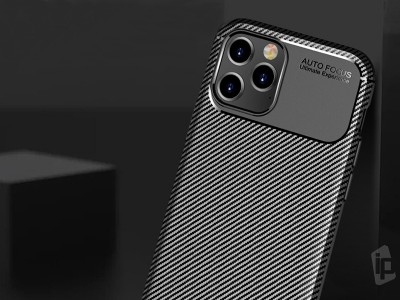 Carbon Fiber Black (�ierny) - Ochrann� kryt (obal) pre iPhone 12 Pro Max