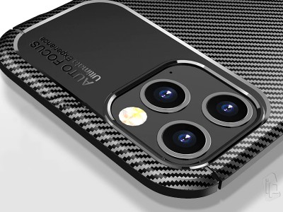 Carbon Fiber Black (�ierny) - Ochrann� kryt (obal) pre iPhone 12 Pro Max