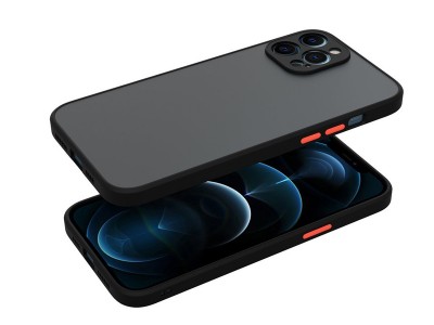 Dual Shield Black (priesvitn�, �ern�) - Ochrann� kryt s ochranou kamery pro Apple iPhone 12 Pro