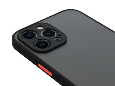 Dual Shield Black (priesvitn, ern) - Ochrann kryt s ochranou kamery pro Apple iPhone 12 Pro