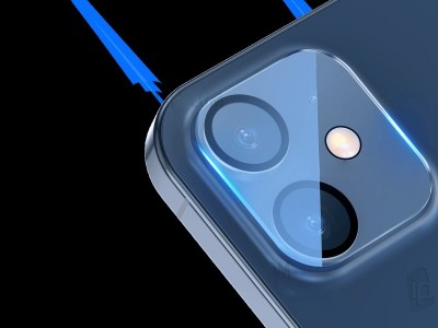 2x Baseus Full Frame Lens (priesvitn�) - Ochrann� sklo na kameru pre Apple iPhone 12 Mini