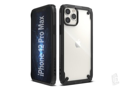 RINGKE Fusion X (ierny) - Odoln ochrann kryt (obal) na iPhone 12 Pro Max