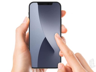 2.5D Glass - Tvrdené ochranné sklo s pokrytím celého displeja pre Apple iPhone 12 Pro Max (čierne)