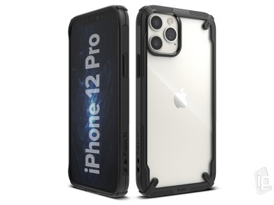 RINGKE Fusion X (čierny) - Odolný ochranný kryt (obal) na iPhone 12 / iphone 12 Pro