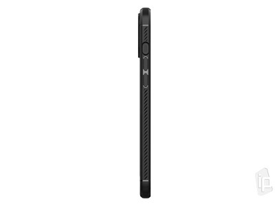 Spigen Rugged Armor (�ierny) - Ochrann� kryt (obal) na iPhone 12 / iPhone 12 Pro
