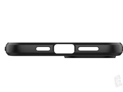 Spigen Rugged Armor (�ierny) - Ochrann� kryt (obal) na iPhone 12 / iPhone 12 Pro