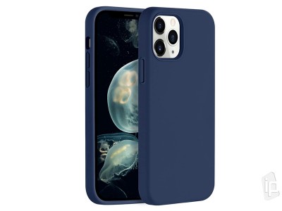 Liquid Silicone Cover (modr) - Ochrann obal na iPhone 12 / iPhone 12 Pro