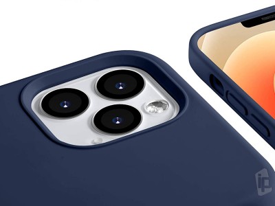 Liquid Silicone Cover (modr) - Ochrann obal na iPhone 12 / iPhone 12 Pro