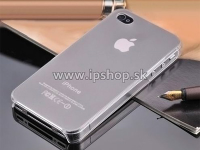 Ochrann� kryt (obal) na Apple iPhone 4S Ultra Slim Clear (biely) + f�lia na displej