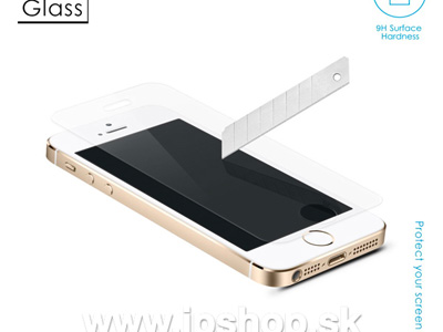 Temperovan - tvrden sklo 0,33 mm - ochrann sklenen flia na displej pre Apple iPhone 5S / iPhone 5C / iPhone SE