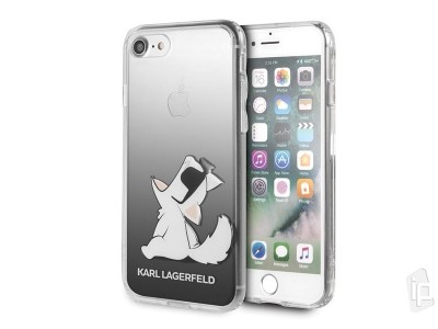 Karl Lagerfeld Choupette Cat Case (ierny) - Ochrann kryt (obal) na iPhone SE / 7 / 8 **AKCIA!!