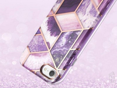 i-Blason Cosmo Series Purple (fialov) - Odoln obal s prednm sklom pre Apple iPhone 7 / 8 / SE 2020
