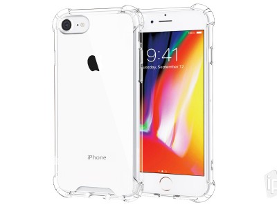 Set Shock Absorber Clear (ry) - Odoln kryt (obal) + ochrann sklo na Apple iPhone 7 / iPhone 8 / iPhone SE 2020